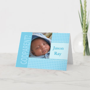 Baby Boy be my Godparent  Invitation