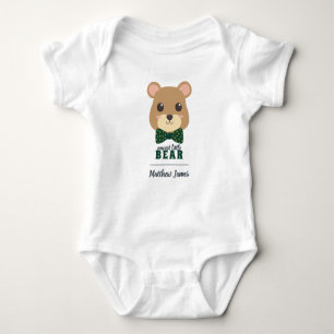 Baby Boy Bear Green & Gold Bodysuit