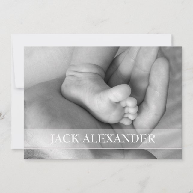 Baby Boy Birth Announcement (Front)
