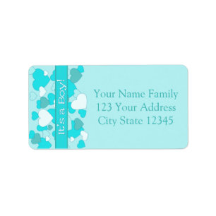 Baby Boy Birth Announcement Label