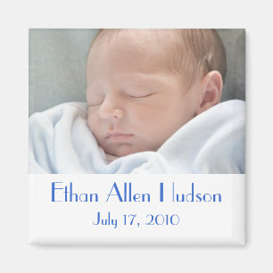 Baby Boy Birth Announcement Magnets