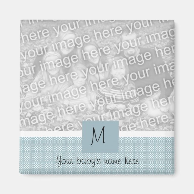 baby boy birth announcements magnet (Front)