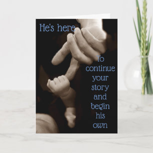 Baby boy birth card
