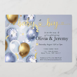 Baby Boy Blue Balloons Baby Shower 