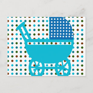 Baby BOY BLUE  Carriage Design Hip Gifts Postcard