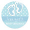 Baby Boy Blue Footprint Polka Dot Shower Stickers
