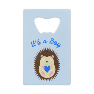 Baby Boy Blue Heart Hedgehog Custom