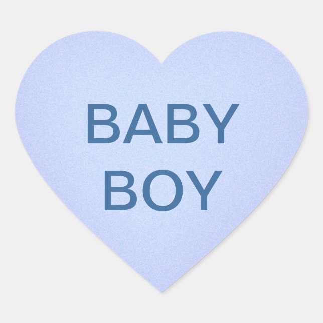 Baby Boy Blue Heart Sticker (Front)