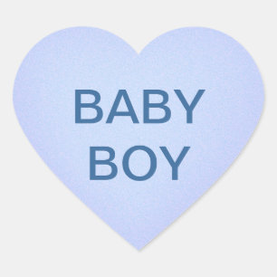 Baby Boy Blue Heart Sticker