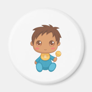 Baby Boy Blue Jumpsuit Magnet