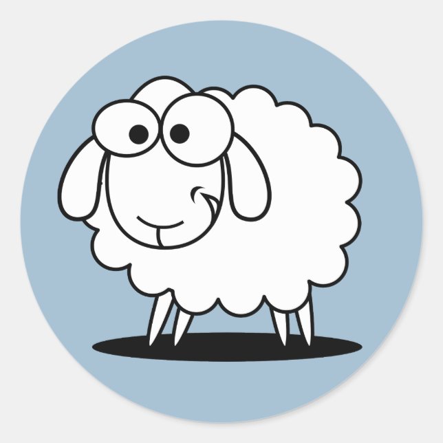 Baby boy blue lamb stickers (Front)