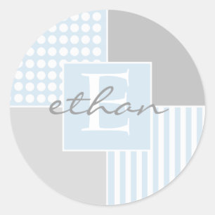 Baby Boy Blue Modern Sticker
