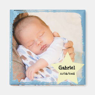 Baby Boy Blue Photo Magnet