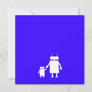 Baby Boy Blue Robot Baby Shower Invite