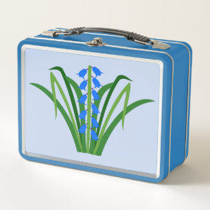Baby Boy Bluebell Flowers Spring Metal Lunch Box