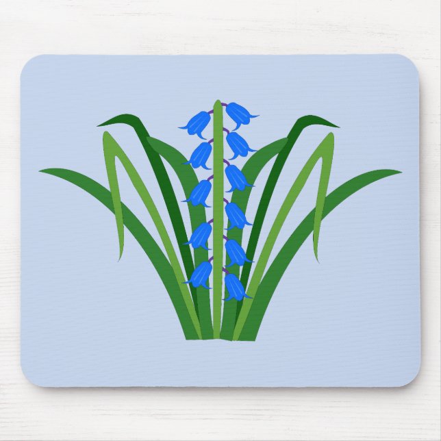 Baby Boy Bluebell Flowers Spring Mouse Mat (Front)