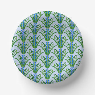 Baby Boy Bluebell Flowers Spring Patterned Paper Plate