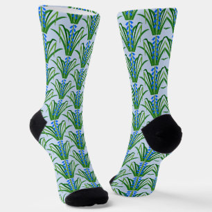 Baby Boy Bluebell Flowers Spring Patterned Socks