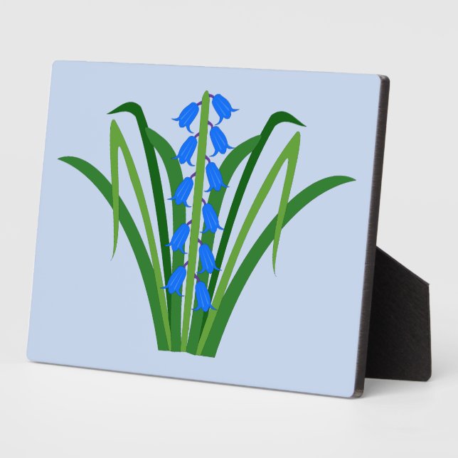 Baby Boy Bluebell Flowers Spring Plaque (Side)
