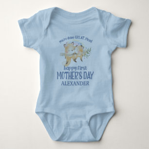 Baby boy bodysuit fox 1st Mother's Day