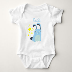 Baby boy bodysuit with cute bunny