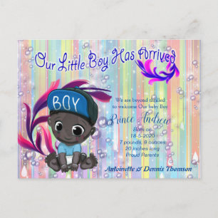 Baby Boy Bubbles & Unicorns Postcard