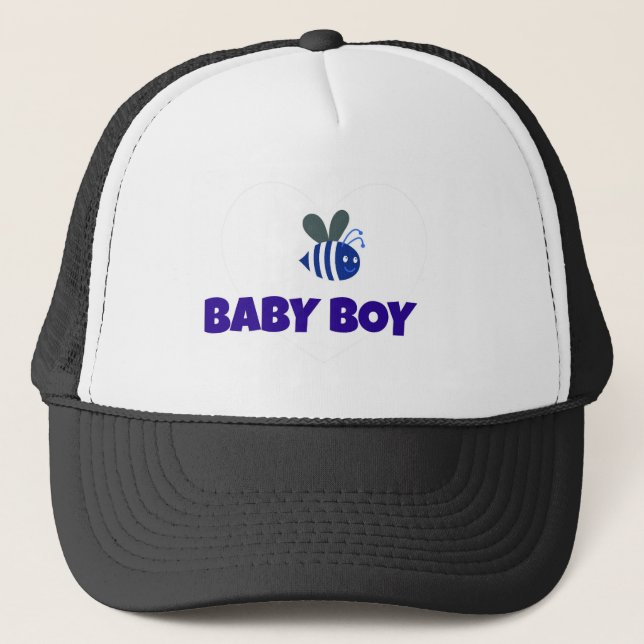 Baby Boy Bumble Bee Trucker Hat (Front)