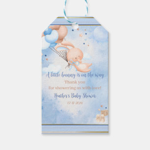 Baby Boy Bunny Baby Shower Diaper Raffle Gift Tags