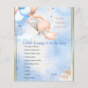 Baby Boy Bunny Baby Shower Game