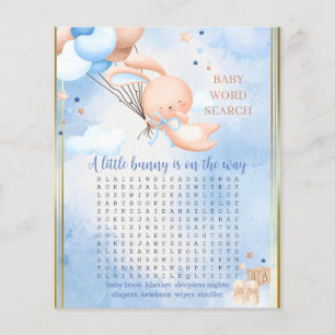 Baby Boy Bunny Baby Shower Game