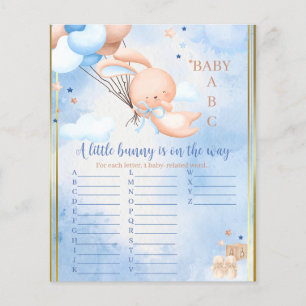 Baby Boy Bunny Baby Shower Game