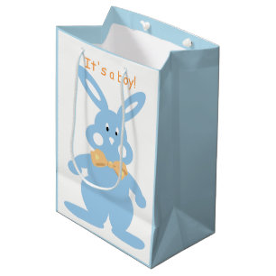 Baby Boy Bunny Custom New Baby Custom MGB Medium Gift Bag