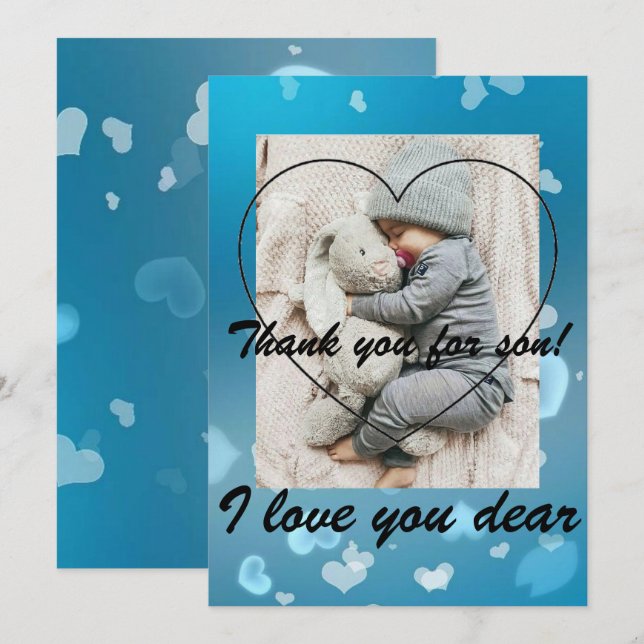 Baby boy card (Front/Back)