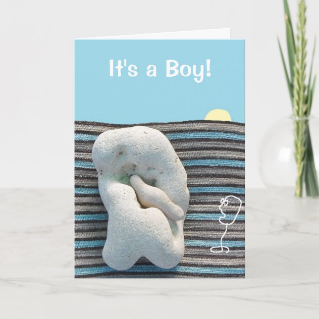 Baby boy card congratulations on the birth (Front)