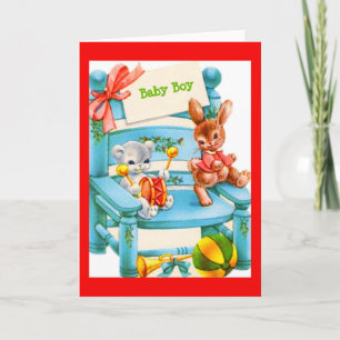 Baby Boy Card for Baby Shower or New Baby