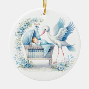 Baby Boy Ceramic Tree Decoration