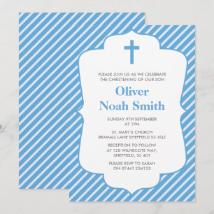 Baby Boy Christening/Baptism Invitation