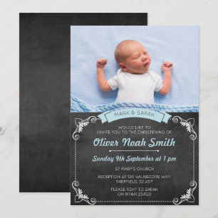Baby Boy Christening/Baptism Invitation