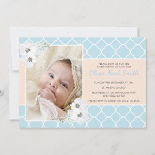 Baby Boy Christening/Baptism Invitation