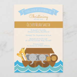 Baby Boy Christening/Baptism Invitation