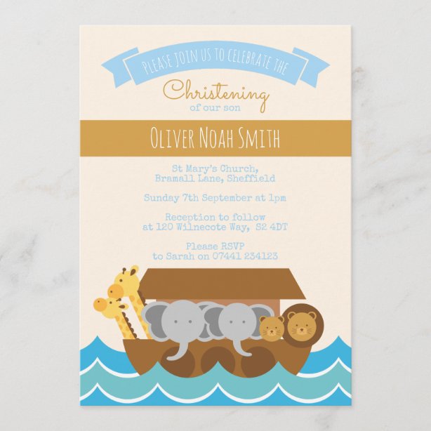 Boy Christening & Baptism Invitations Zazzle.co.uk