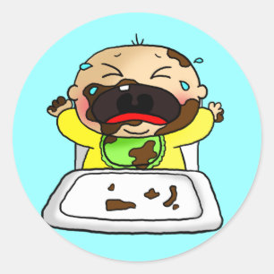 Baby boy classic round sticker