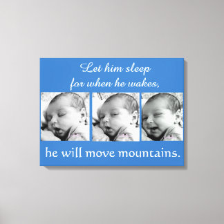 Baby Boy collage, 3 photos Canvas Print