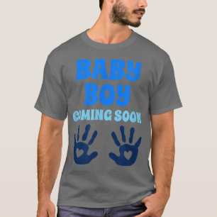 Baby Boy Coming Soon Cool Gender Reveal T-Shirt