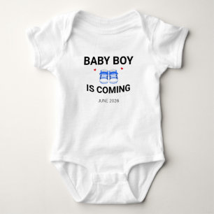 Baby Boy Coming Soon Custom Pregnancy Announcement Bodysuit