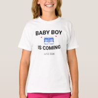 Baby Boy Coming Soon Custom Pregnancy Announcement