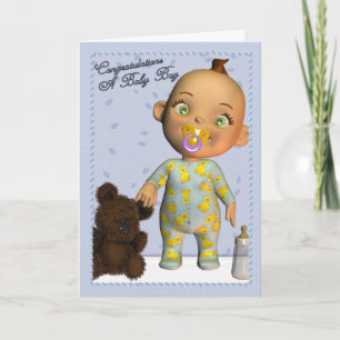 Baby Boy Congratulations Card