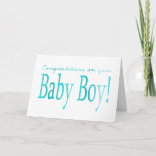 Baby Boy congratulations Card
