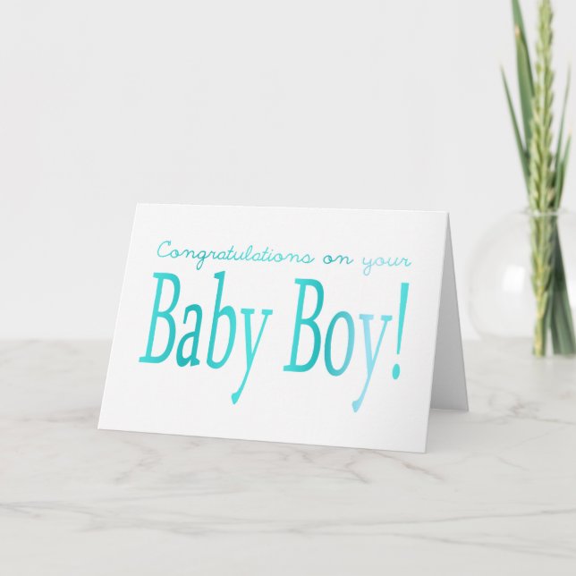 Baby Boy congratulations Card (Front)