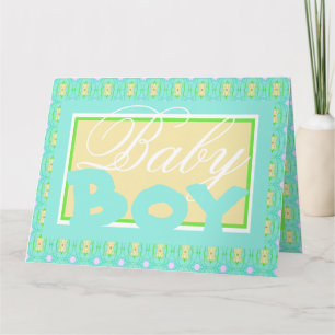 Baby Boy Congratulations Shower Card